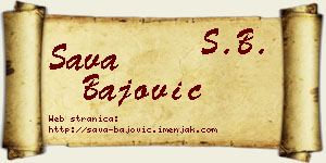Sava Bajović vizit kartica